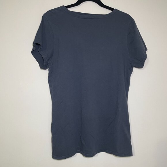 NWT Women's XL Harley Davidson Gray/Blue Winged Cross Short Sleeve T-Shirt - Picture 6 of 7